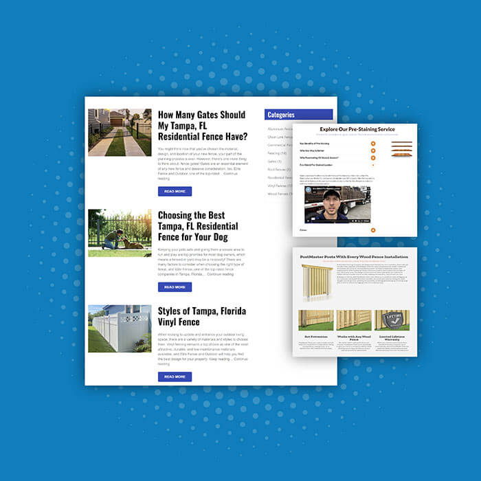 Best written content for fence company websites