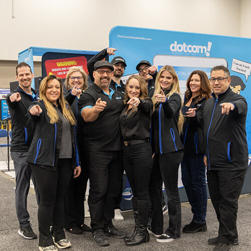 DotCom Team posing for a photo at FenceTech 2026